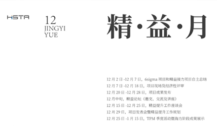 精進(jìn)！海星股份12月精益月來(lái)了！